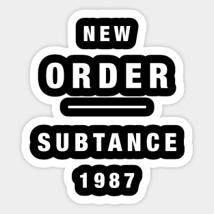 New Order Substance 1987 Sticker